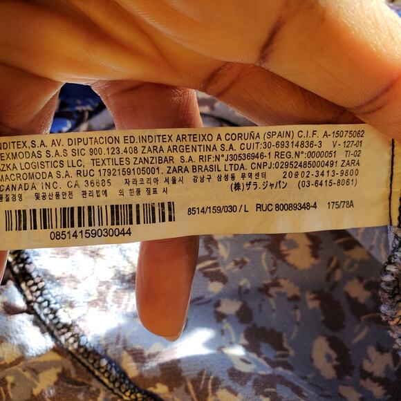 Zara Blue Mini Floral Wrap Skirt L - Picture 8 of 8